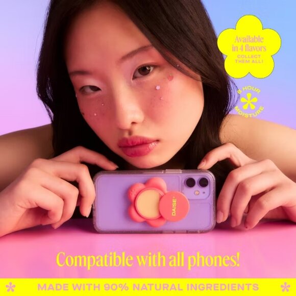 Daise Phone Petal Pod Lip Balm - Strawberry Kiss - 0.6oz Sticks to Back of Phone - Picture 4 of 4